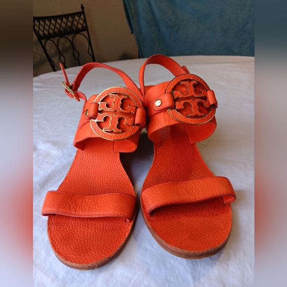 Tory Burch Ankle Strap Wedge Heel Sandals - Picture 5 of 6